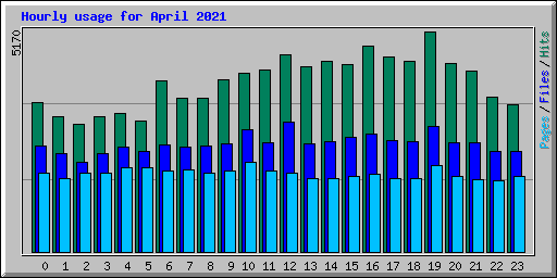 Hourly usage for April 2021