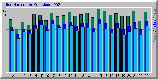 Hourly usage for June 2021